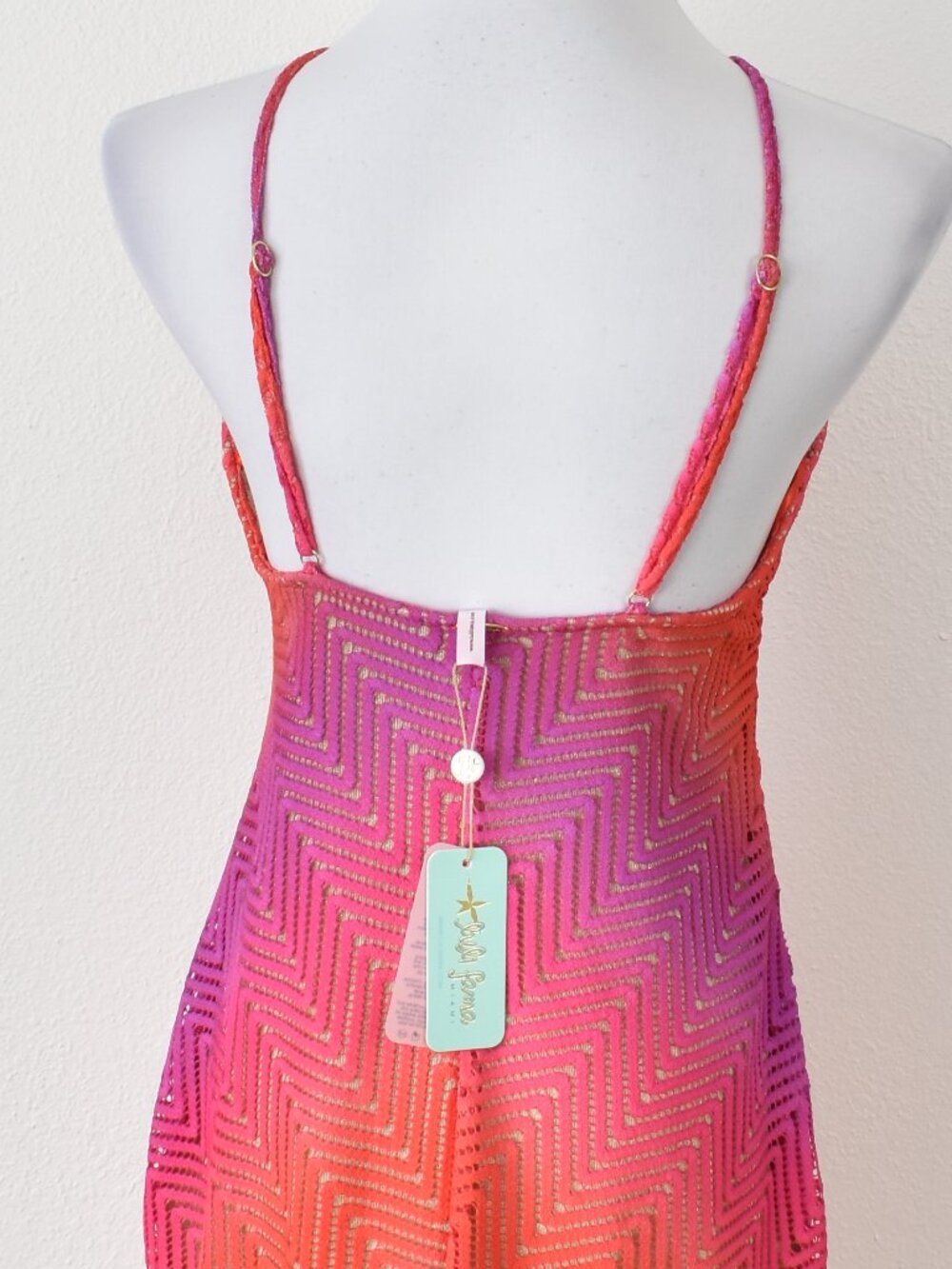 Luli Fama Luli Sunset Diamond Cut Short Dress NEW - M - Picture 6 of 11